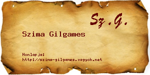 Szima Gilgames névjegykártya